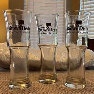 Famous Girves Brown Derby pilsner glasses